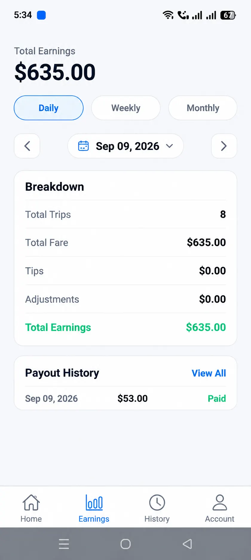 Island Ride Driver Account